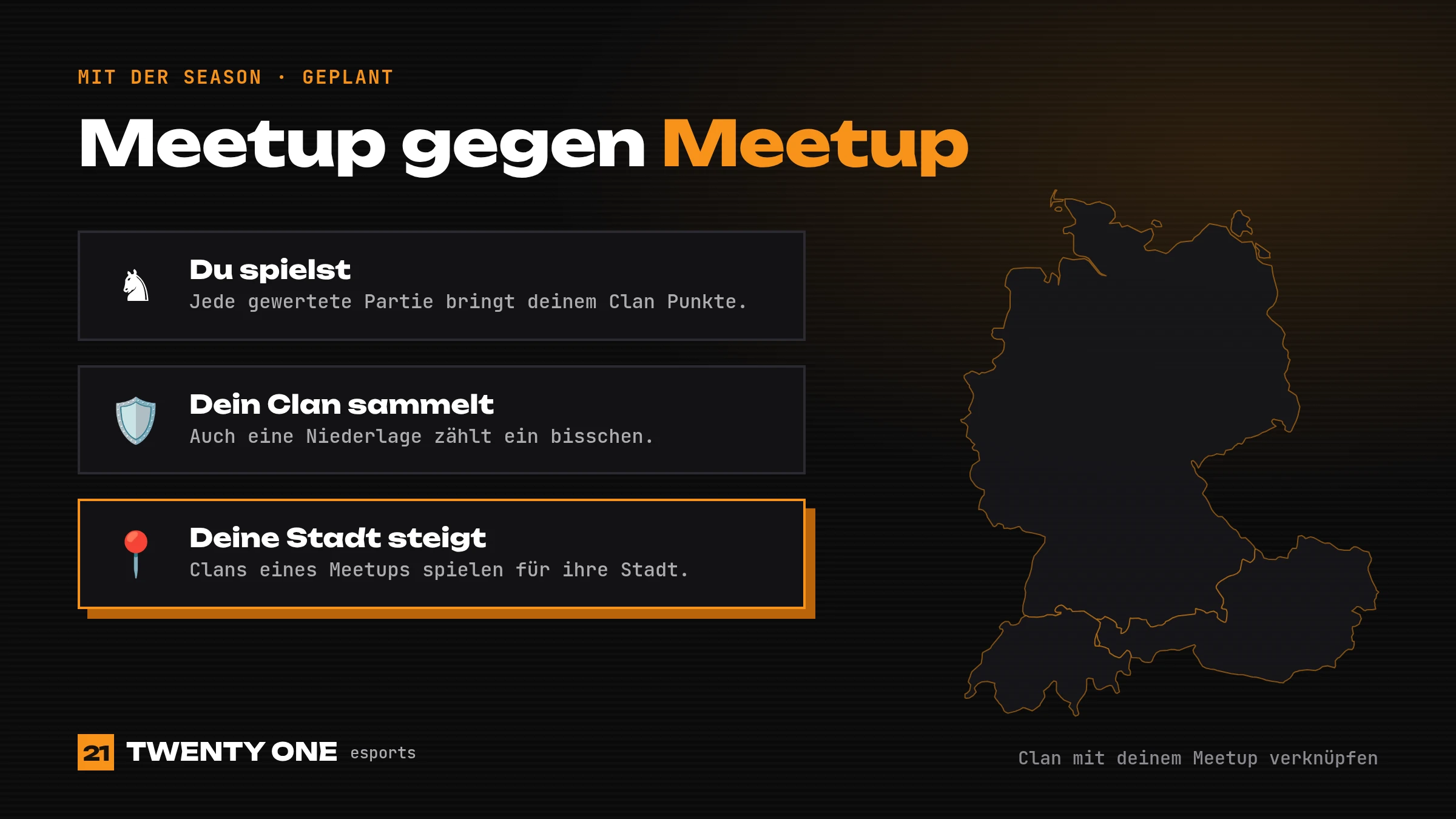 Meetup gegen Meetup: Du spielst, dein Clan sammelt, deine Stadt steigt